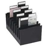 Fellowes 76208 Personal message center, 8 slots w/labels, plastic, 5-1/4wx8-1/2dx6-1/8h, black