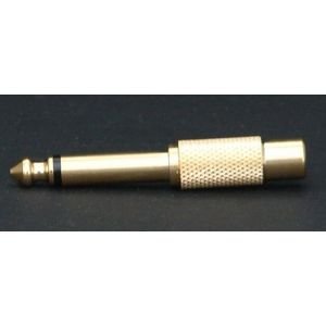 【クリックで詳細表示】プラグ コネクター RCAから標準プラグへの変換プラグ P-65APJ