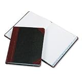 Record Book, 300 Pages, 9-5/8x7-5/8, Black/Red