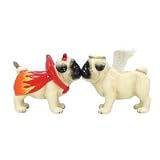 16143 Westland Giftware Pug-nacious Magnetic Angel and Devil Pugs Salt and Pepper Shaker Set, 3-Inch