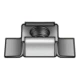 10-24 x 1/2W x 1-1/2L PlainFinish Steel Retainer Weld Nut, Pack of 10