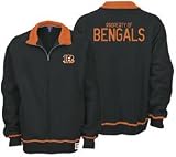 Cincinnati Bengals Orange/Black Bru Full Zip Fleece Hooded Jacket - Large