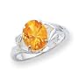 Sterling Silver Citrine ring - Size 8 - JewelryWeb