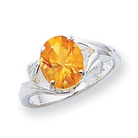 Buy Sterling Silver Citrine ring - Size 8 by JewelryWeb