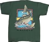 Flying Fisherman Native Angler Collection Walleye Short Sleeve Tee Shirt T1583 XX Large