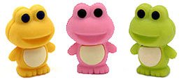 Cute Frog Japanese Erasers - 3 Pc