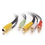 Cables To Go - 27992 - 12ft Value Series S-Video + Audio to 3 RCA Cable (Black)