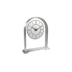 ACCTIM LORENZA SILVER COLOUR MANTEL TABLE CLOCK