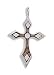 Wood and Mother of Pearl Mosaic Cross Pendant
