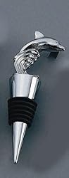 DOLPHIN BOTTLE STOPPER - CHROME PLATED DOLPHIN STOPPER