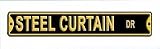 Steel Street Sign: &acute; STEEL CURTAIN &acute; - B0001LSBBI