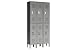 Double Tier Republic Locker 12x12x30 6 Door Assembled Gray