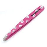 Tweezerman POLKA DOT SWAROVSKI CRYSTAL SLANT TWEEZER NEON PINK