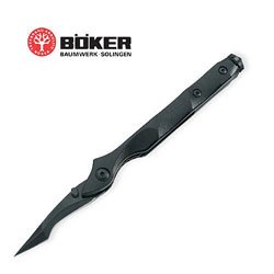 Urban Survival, Black Aluminum Handle, Black Blade, Plain