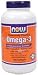 NOW Molecularly Distilled OMEGA-3 FISH OIL 1000 MG - 180 SOFTGELS