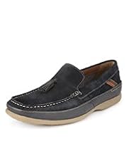 Blue Harbour Leather Stain Defence™ Tassel Slip-On Shoes