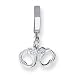Sterling Silver 3D Solid Handcuffs TummyToy Belly Ring - JewelryWeb