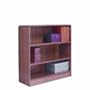 Alera Radius Corner Bookcase, 3 Shelves, 36w x 12d x 36h, Medium Oak