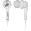 Panasonic RP-HJE50 W High-Quality Stereo Earbud Headphones with Replacement Earpads (White)