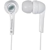 Panasonic RP-HJE50 W High-Quality Stereo Earbud Headphones with Replacement Earpads (White)