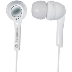 Panasonic RP-HJE50 W High-Quality Stereo Earbud Headphones with Replacement Earpads (White)
