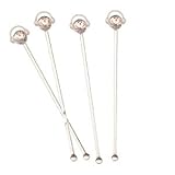 Snowman Glass Stir Sticks Set of 4 Gift Boxed