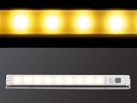 Lunartec Automatische LED-Lichtleiste mit Bewegungsmelder, 