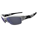 Oakley Polarised FLAK JACKET Fishing Specific Sunglasses Polished White Frame / Deep Blue Iridium Lens (24-017)