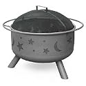 Landmann - 28345 - Big Sky Stars & Moon Outdoor Decorator Fire Pit Bowl - Black - 29 in.