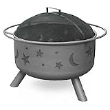 Landmann - 28345 - Big Sky Stars & Moon Outdoor Decorator Fire Pit Bowl - Black - 29 in.