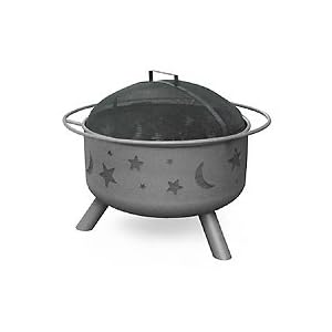 Landmann - 28345 - Big Sky Stars & Moon Outdoor Decorator Fire Pit Bowl - Black - 29 in.