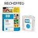 Genuine Original HP Hewlett Packard No11 11 C4836A C4836AE cyan printer ink - print inkjet cartridge for Designjet Officejet Business Inkjet - rechipped by Amazon seller for extended life