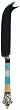 Decorative Stainless Steel Cheese Knife Blue & Mother of Pearl Handle Set/2