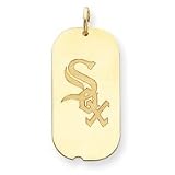 14K Chicago White Sox Lrg Dog Tag W/Logo