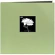Pioneer 12-Inch by 12-Inch Book Cloth Cover Postbound Album with Window, Sage Green