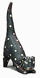 All Natural Handmade Small Stretching Cat with Long tail - Ring Holder, Black with Spots
