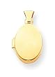 14k Plain Polished Oval Locket