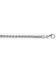 4mm White Round Wheat Chain 26"