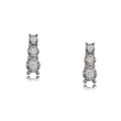 Diamond Stud Earrings Twelve Points Set in Solid Yellow Gold