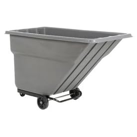 Gray Standard Duty Plastic Tilt Truck 1 Cubic Yard And 1000 Lb. Capacity by Global Industrial