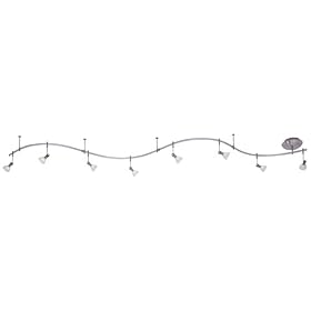 Acid Etched Glass 8-Light Expandable Rail Track Lighting Kit by Kovacs