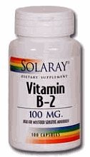 Solaray Vitamin B-2 100mg 100 Capsules Solaray Vitamin B-2 100mg 100 Capsules