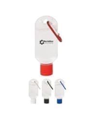 Beauty: Custom 50ml Hand Sanitizer With Carabiner # 9055 - 2.14 ea. Includes your Logo custom imprinted on 100 pcs. Black