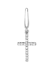 14k Yellow Gold .085 Ct Tw Polished Tiny Diamond Cross Pendant Charm/Pendant Jewelry