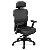 Optional Head Rest, Black Leather/Mesh