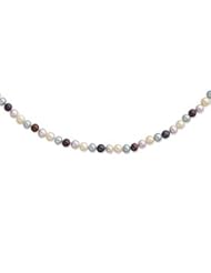 Sterling Silver 6-7mm Multicolor FW Cultured Pearl Necklace