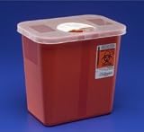 Kendall Sharps Container with Rotor Lid - 2 Gallon
