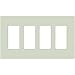 Lightolier COMFP4W 4-Gang Screwless Plate, White