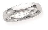 14k White Gold 4mm Comfort Fit Women's Wedding Band