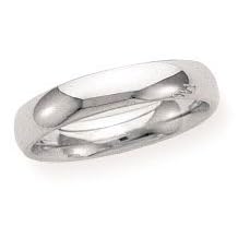 14k White Gold 4mm Comfort Fit Ladies Wedding Band by Amazon.com Collection